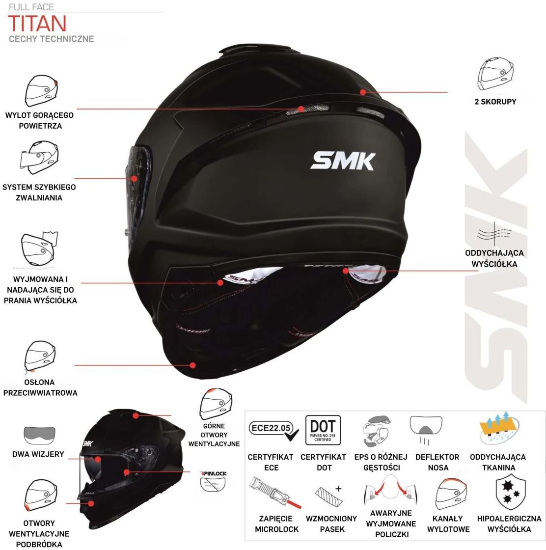 Smk Casco TITAN Größe S