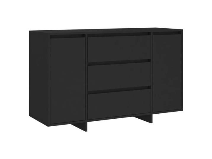 VENTE-FLASH Buffet BAS - avec 3 tiroirs Noir 120x41x75 cm - Bois d'ingénierie(15020809612)VIDAXL