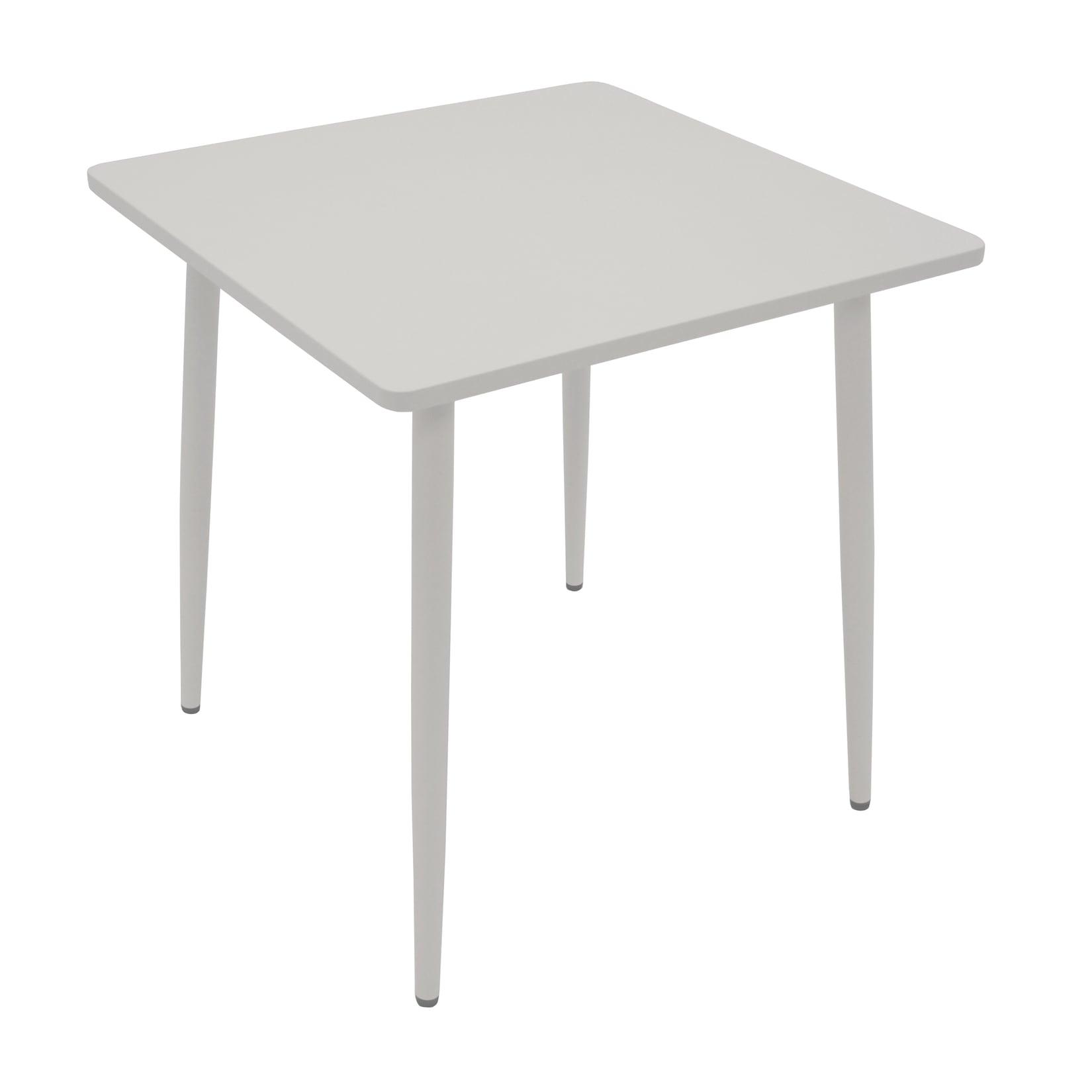 Bistrotisch DENVER 70x70cm quadratisch, Metall weiß