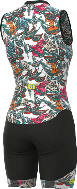 ALE' Body ciclismo donna  PR-R TATTOO bianco