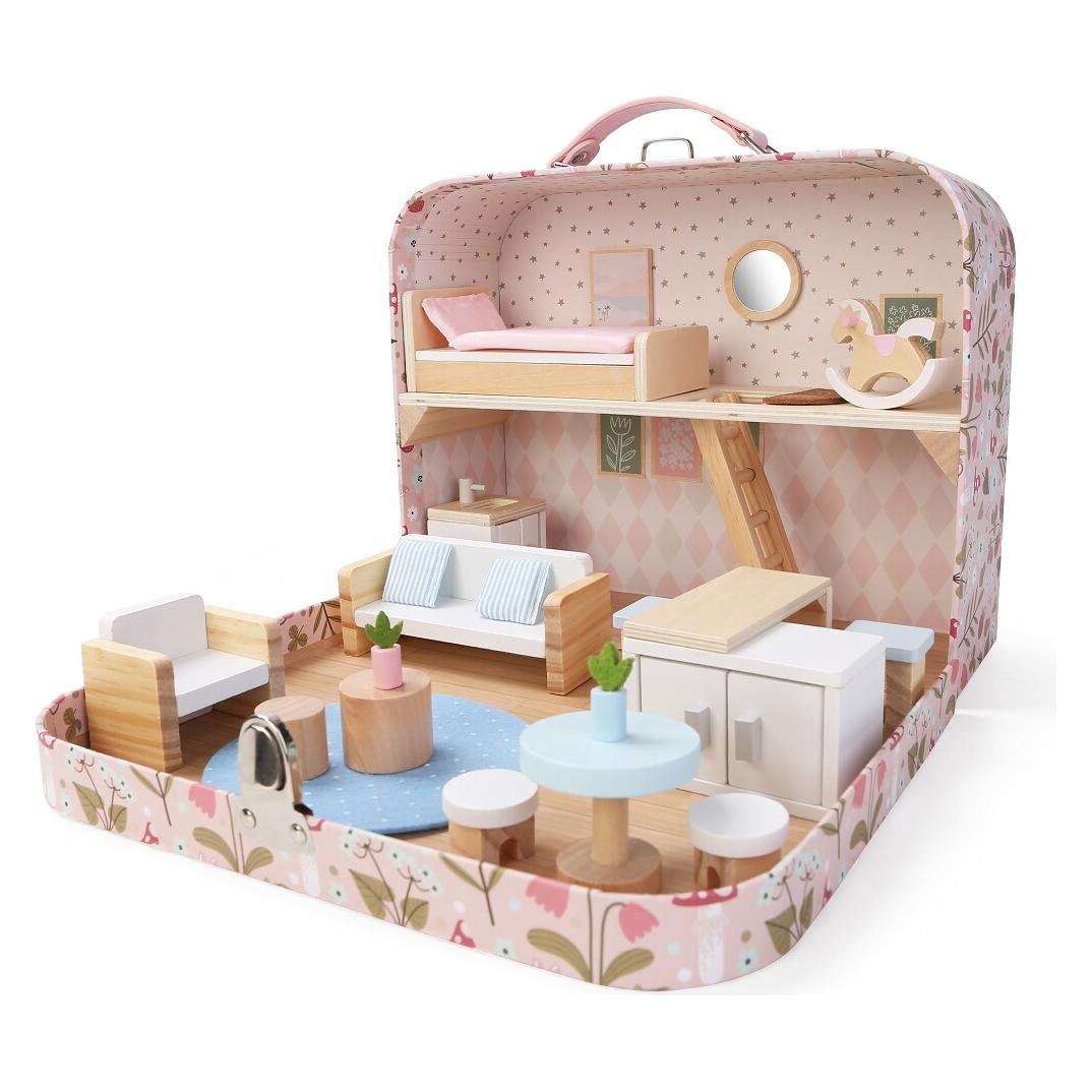 2Kids Toys Domeček pro panenky v kufříku Obývací pokoj (2D98186)