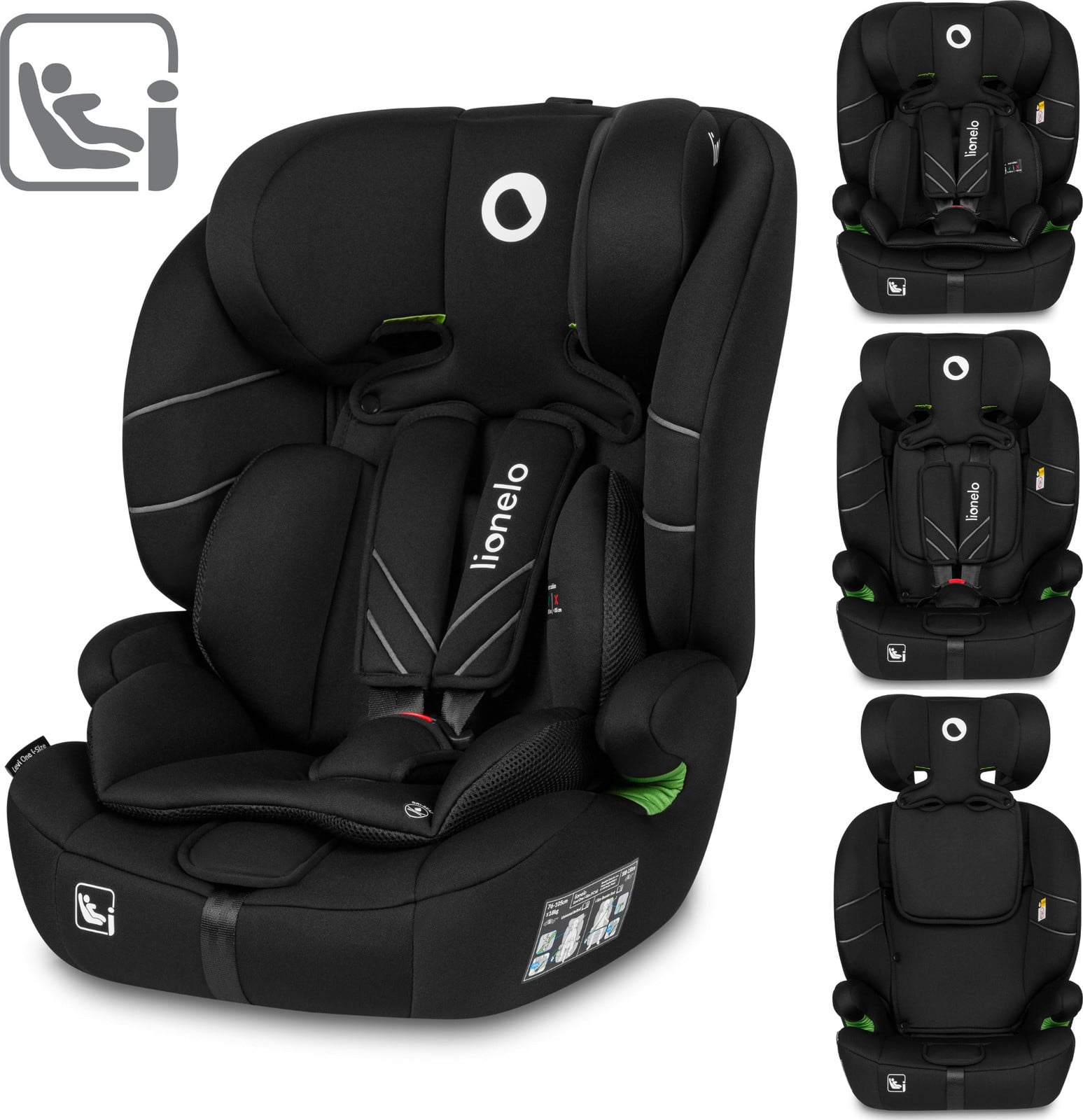 Lionelo Autostoeltje Levi One i-Size - Zwart