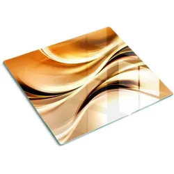 GLASPLATTE 60x52 cm Abstrakte Wellen