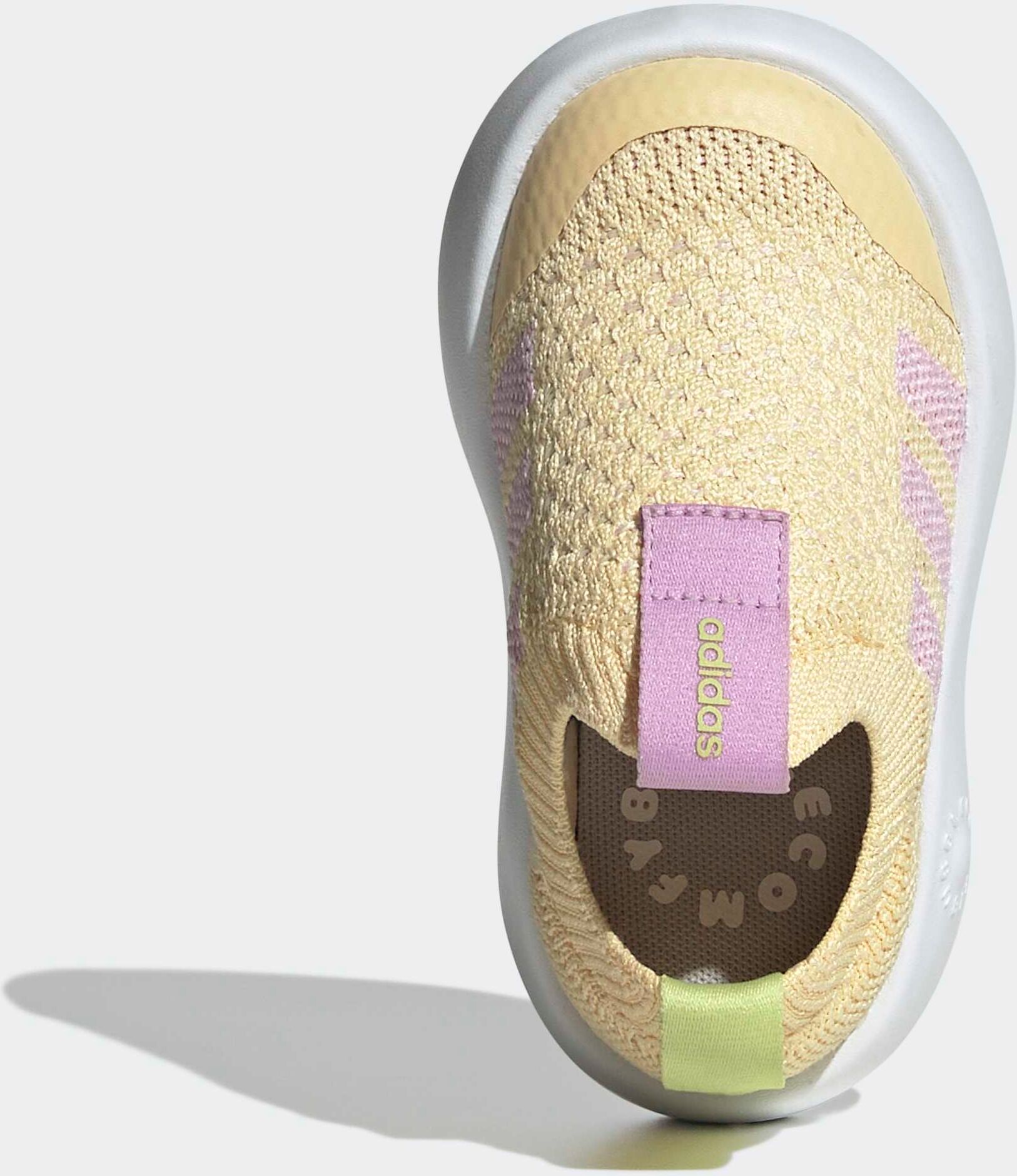 Slip-On Sneaker ADIDAS SPORTSWEAR "BUBBLECOMFY KIDS", Kinder, Gr. 27, beige (orange tint, bliss lila, pulse lime), Textil, Schuhe Slip-On Sneaker, für Kinder orange tint, bliss lila, pulse lime 27