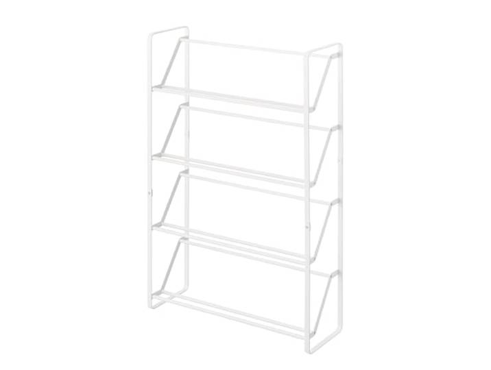YAMAZAKI 2391 Frame 4Tiered Shoe Rack, White, Steel, 53 x 17.5 x 80 cm