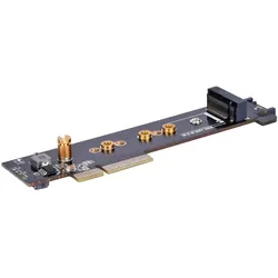 Silverstone SST-ECM28 - 1x NVMe + 1x SATA M.2 SSD to PCI-E x4 1HE adapter card, Kontrollerkarte