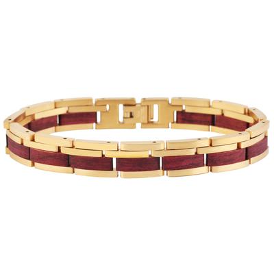 Gliederarmband ADELIA´S "Armband – Gliederarmband aus Edelstahl 21 cm", gold, Armbänder, Damen, 21cm, Edelstahl, Gliederarmband, Schöne Geschenkidee zum Jubiläum
