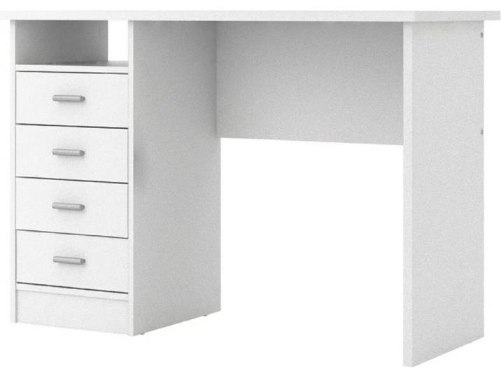 Fula Schreibtisch 4 Schubladen und 1 Ablage, weiss.