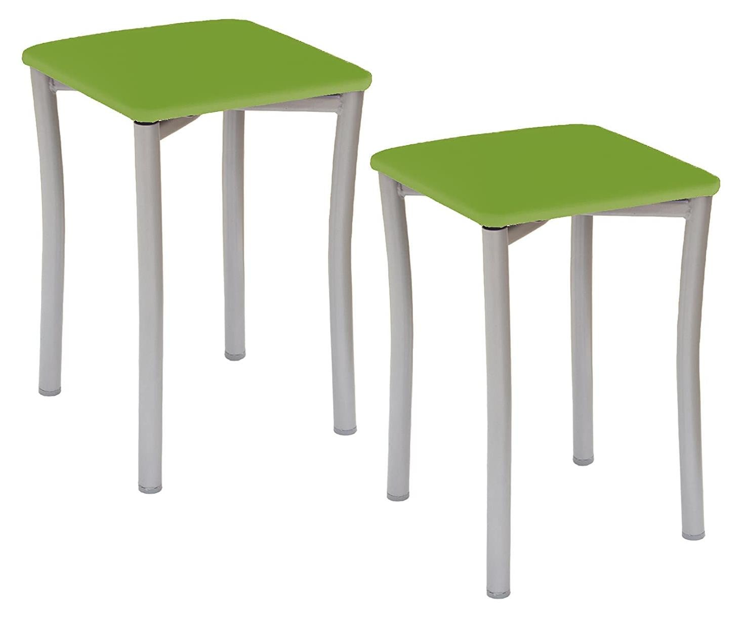 Dripio Set van 2 Keukenhokkers, Kunstleer, Groen, Zithoogte: 45 cm