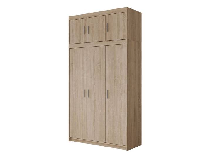 MIRJAN24 Kleiderschrank Elena 3D (mit Drehtüren, Kleiderstange, Einlegeböden) 3-Türig / 6-Türig, Schrankaufsatz als Option