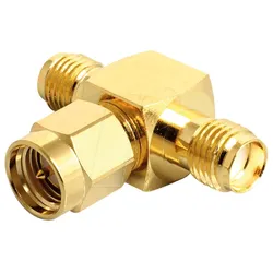 DELOCK 88711 - T-Stück, SMA Buchse, SMA Stecker, SMA Buchse
