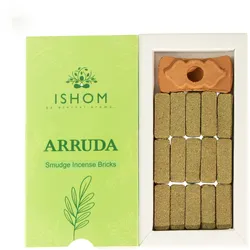 Pack of 15 Natural Incense Smudge Bricks and Burner - Arruda