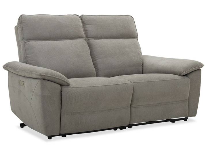3er Sofa PLYMOUTH Polyester grau