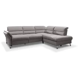 DIETSCH Ecksofa Capri Mikrofaser Silber