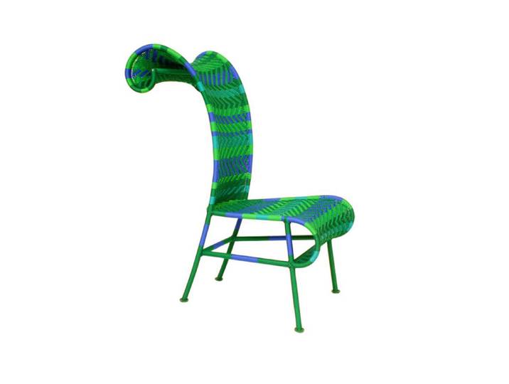 MOROSO M'AFRIQUE chaise SUNNY (Multigreen - acier Verni / Polyéthylène)