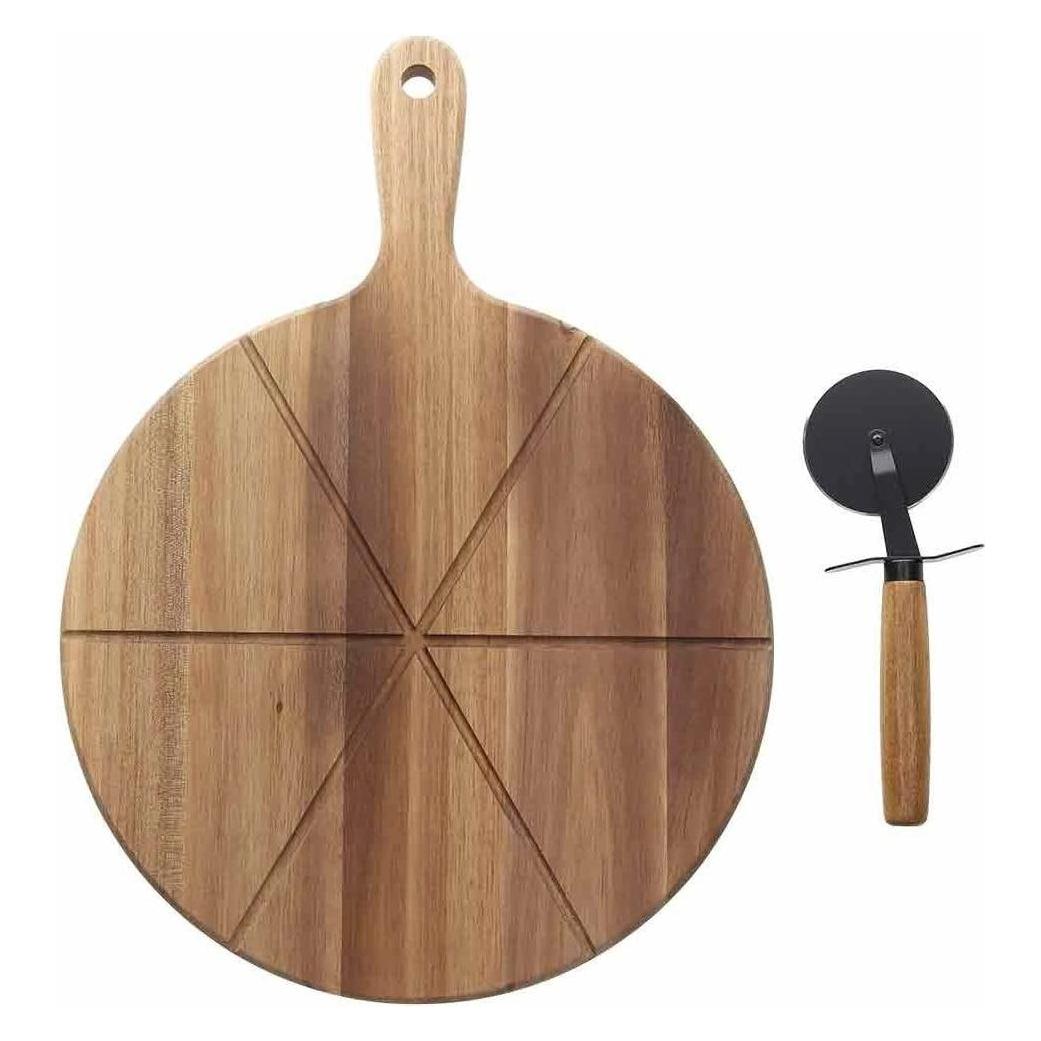 Tognana Pizzabrett mit Messer, 42 x 30 cm, Braun (1002073.166000)