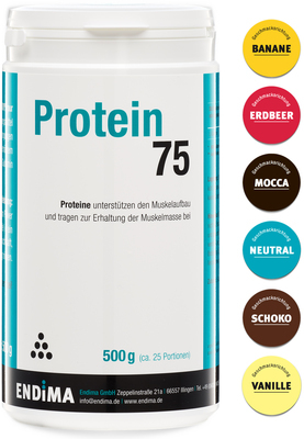 ENDIMA Vertriebsgesellschaft mbH PROTEIN 75 Erdbeer Pulver 500 g 01498545