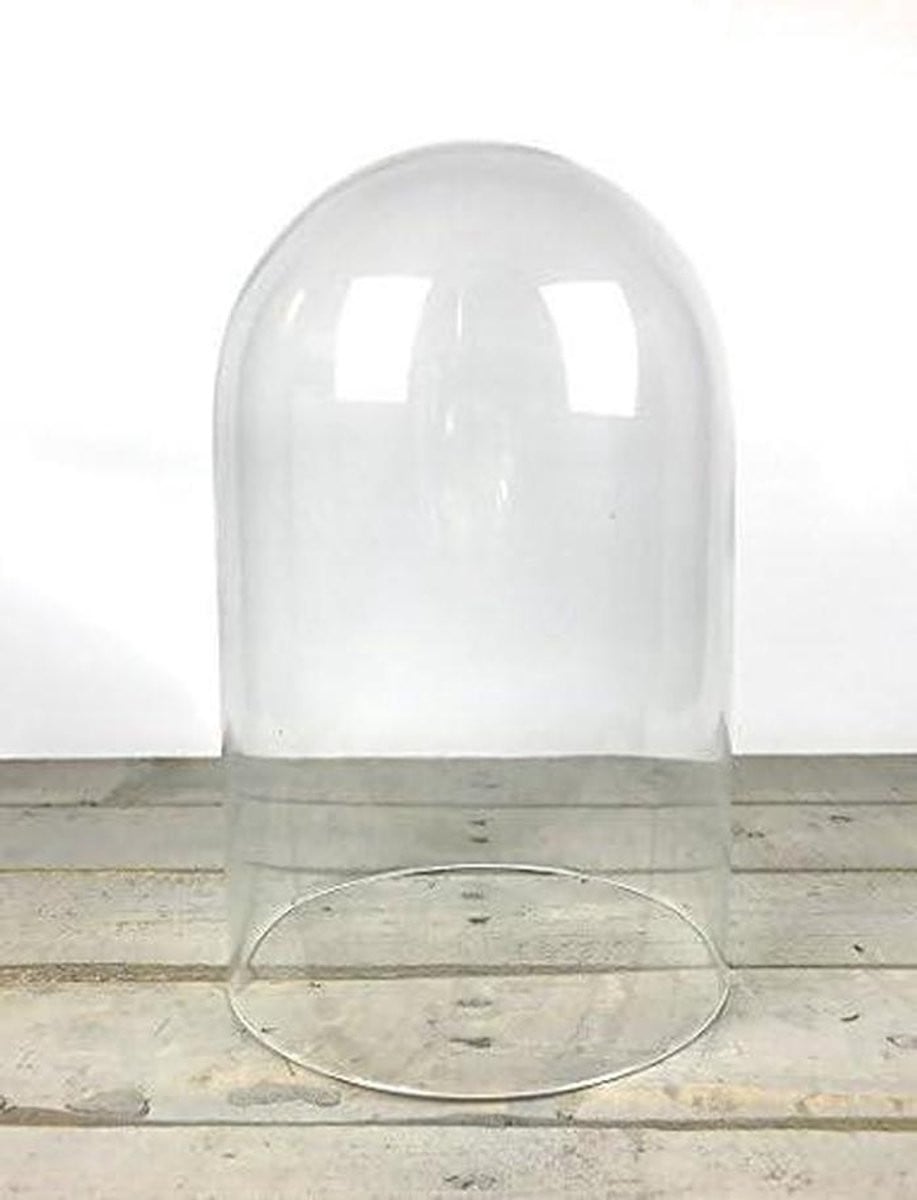 Mondgeblazen Glazen Koepel Display Dome Transparant Hoogte: 40 cm