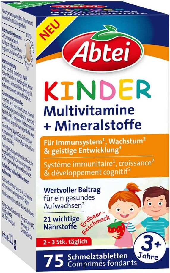 Abtei KINDER Multivitamine + Mineralstoffe Schmelztabletten