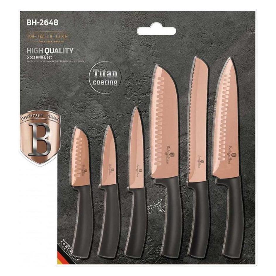 BerlingerHaus 6 Kitchen knife set BH-2648 ROSE GOLD (20 cm) (BH-2648)
