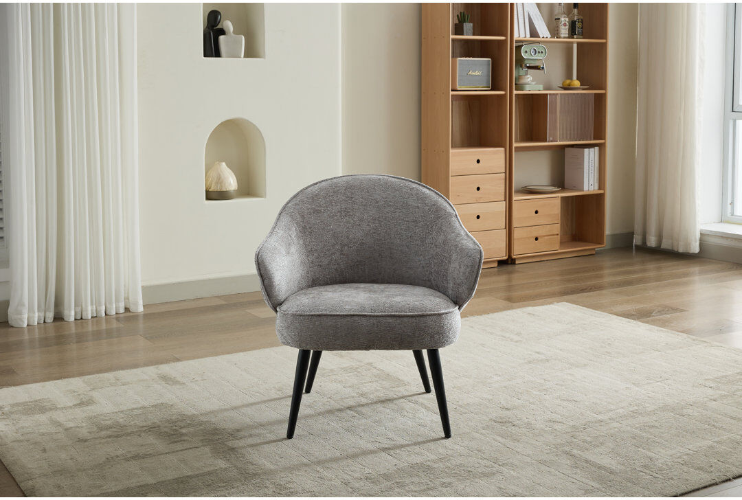 Fairmont Park Upholstered Boucle Side Chair Grey 75cm H X 69cm W X 71cm D