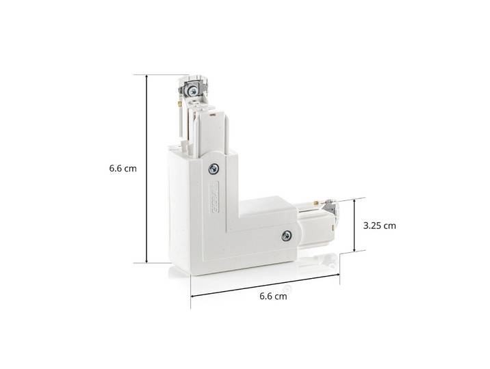 GLOBAL Eckverbinder Noa, Schutzleiter innen, weiß Noa, weiß / opal, Aluminium