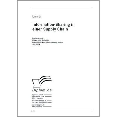 Information-Sharing in einer Supply Chain, Taschenbuch von Lian Li, GRIN, 978-3-8386-9992-9