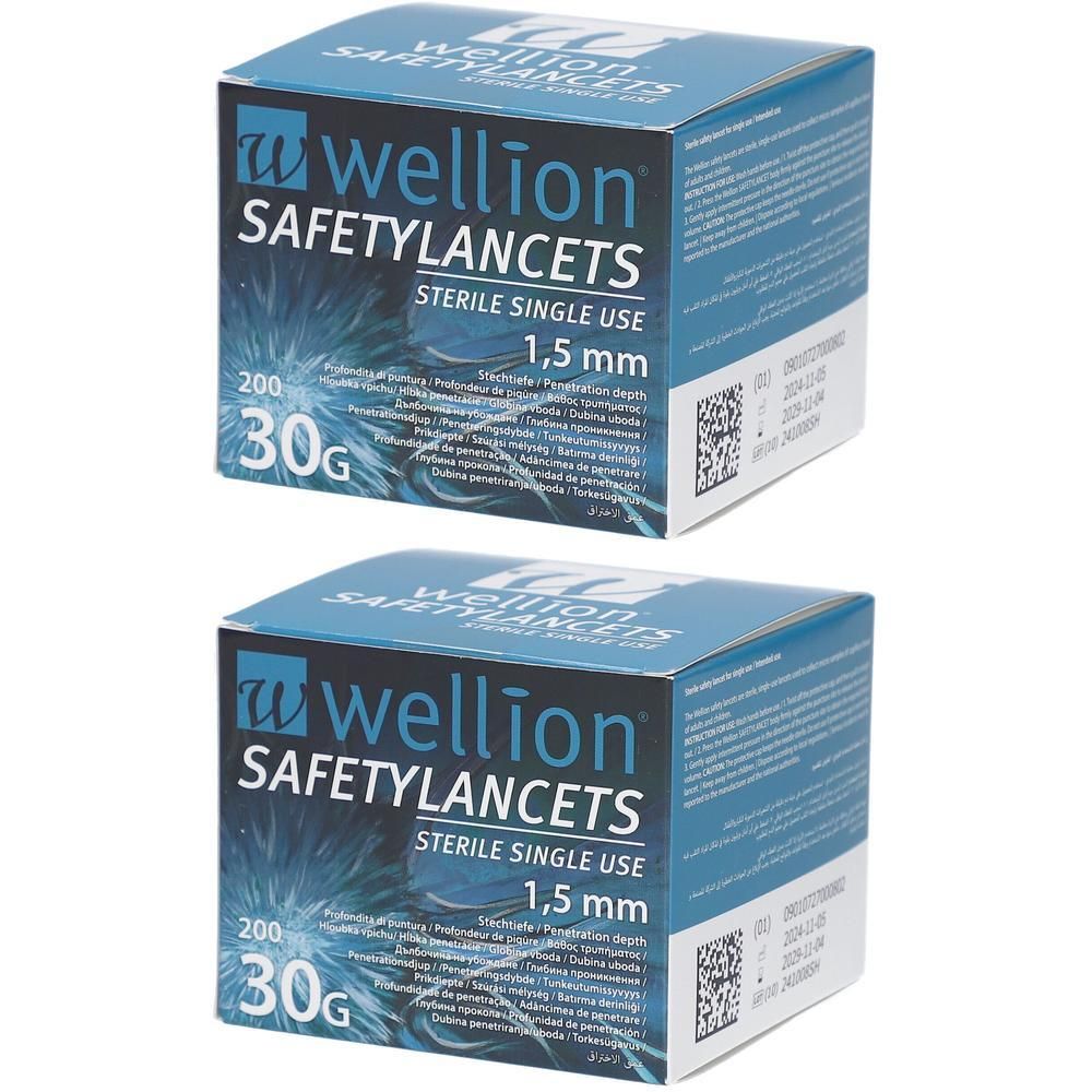 Wellion Safetylancets 30 G Sicherheitseinmallanz. 2x 2x200 St Lanzetten