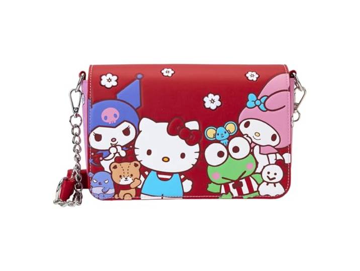 Loungefly Sanrio Hello Kitty & Friends Kleurblok Crossbody Tas, Meerkleurig