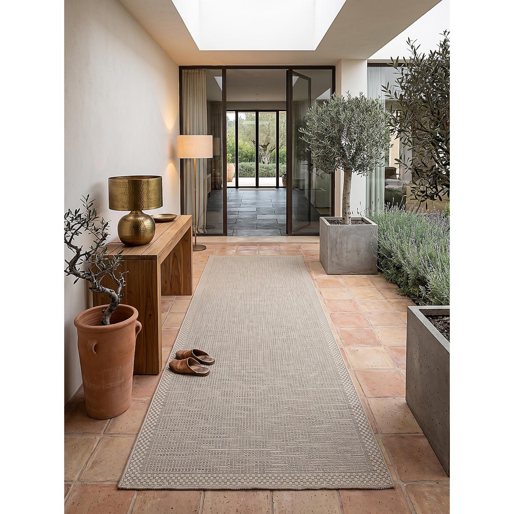 Läufer Flachgewebe Beige 80x150 cm - ESERA Kadima Design