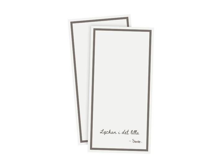 ERNST Serviette Ernst avec citation Lycka i det lilla Lot de 20 Blanc