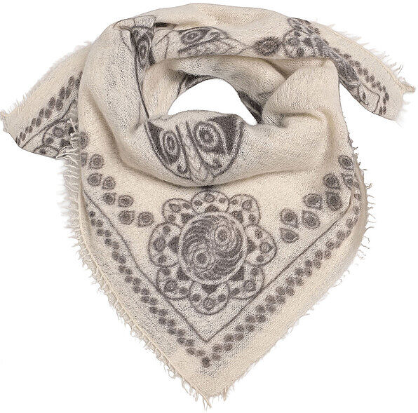 CUTE STUFF Kaschmirtuch BANDANA  creme EG