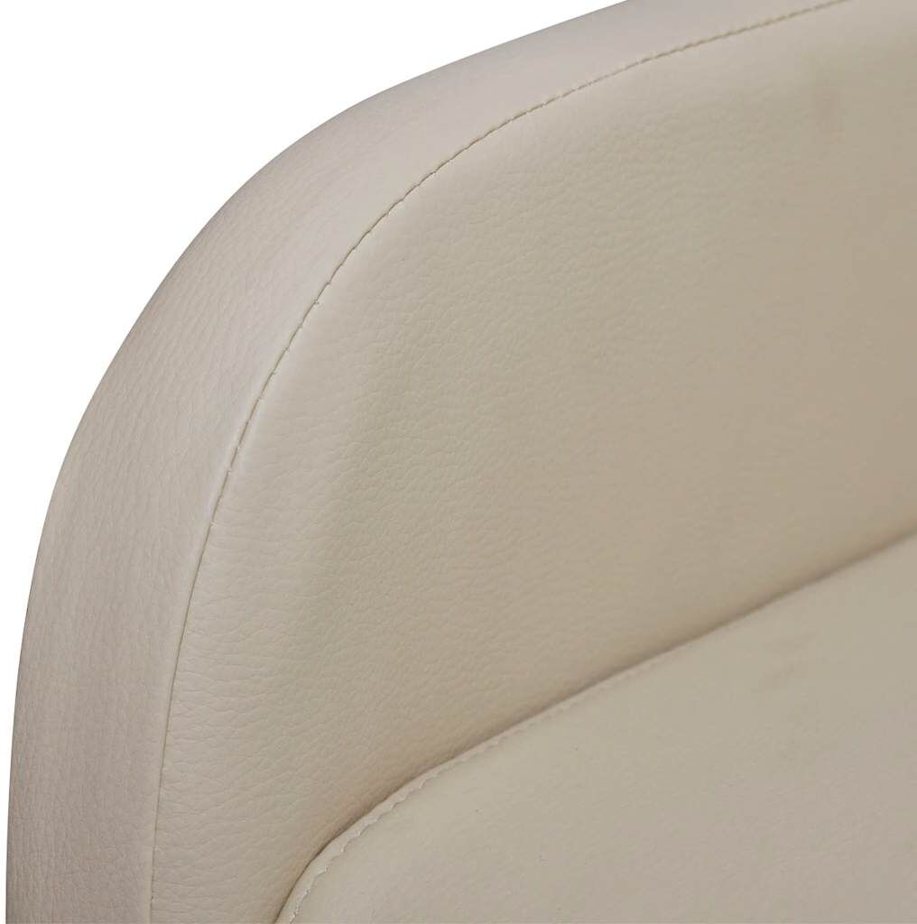 vidaXL Fauteuil pliable crème similicuir