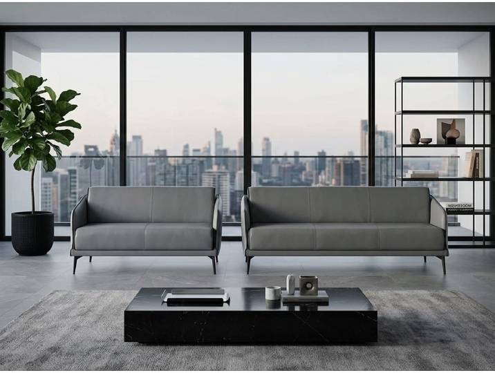 Xlmoebel Polstergarnitur 2-Sitzer Sofa 3-Sitzer Sofa modernes Grau vielseitig minimalistisch, (2-tlg., 2-3)
