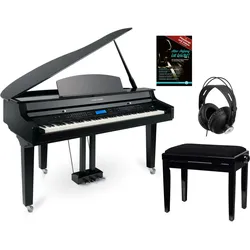 Classic Cantabile GP-A 810 Digitalflügel schwarz Hochglanz Set