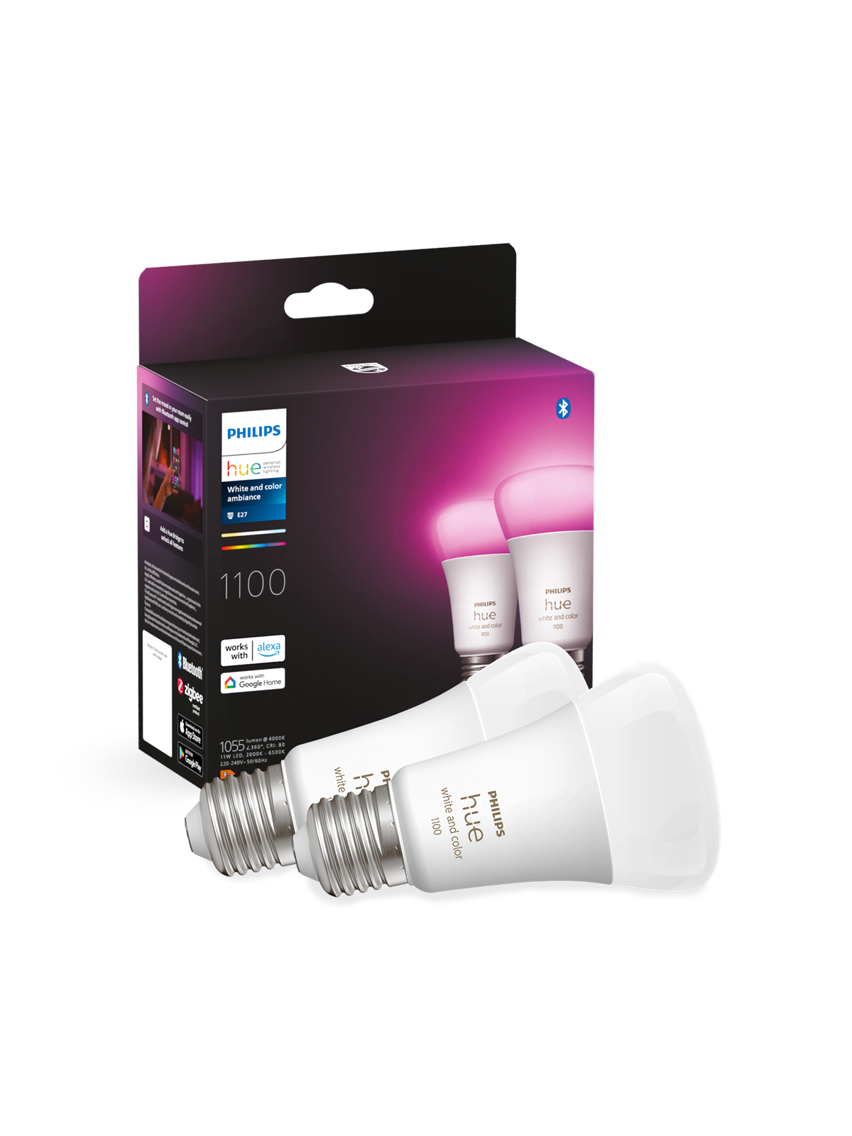 Philips Hue Color A60 E27 1100 Lumen - Doppelpack