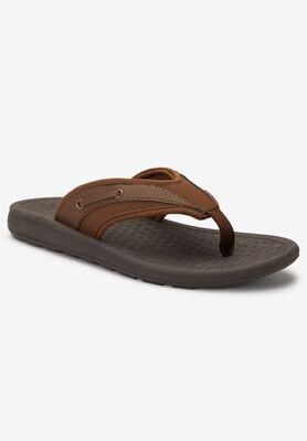 Men's Island Flip Flops by KS Island in Brown (Size 16 M)