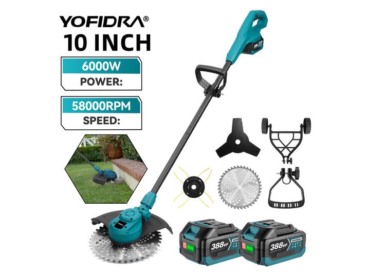 Tondeuse à gazon électrique sans fil YOFIDRA 10 pouces, 58000 tr/min, pliable, outil de jardinage pour batterie Makita