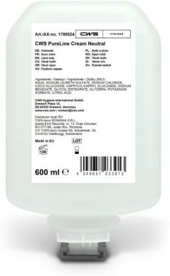 CWS PureLine Cream Neutral 600 ml 1700524 VPE mit 8 Flaschen
