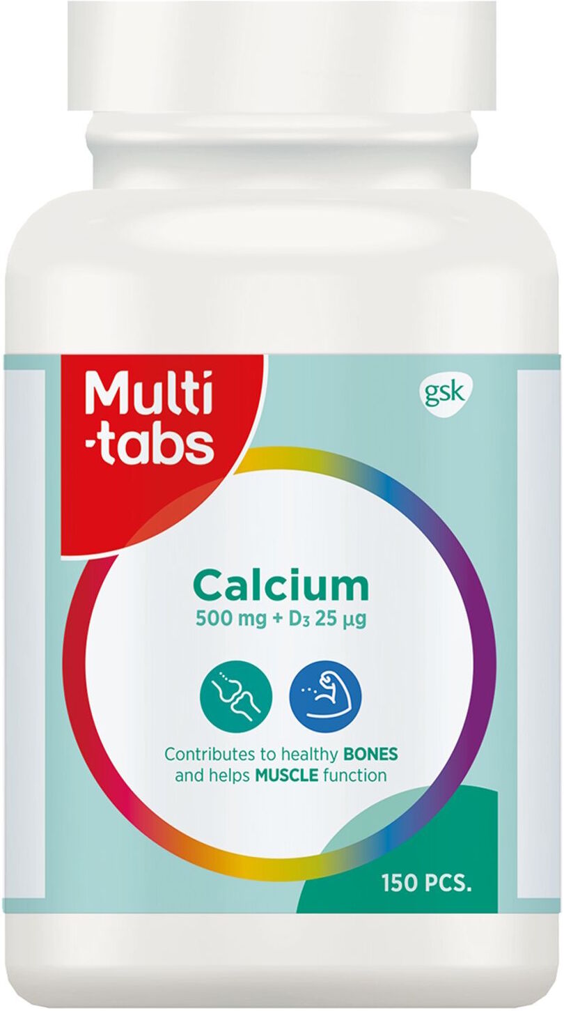 Multi-tabs Calcium 500 mg +D3 mikg Kosttilskud 150 stk