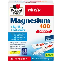 DOPPELHERZ Magnesium+B Vitamine DIRECT Pellets 20 St