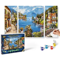 Schipper Malen nach Zahlen - Motiv Gruppe Triptychon - Lago Romantico
