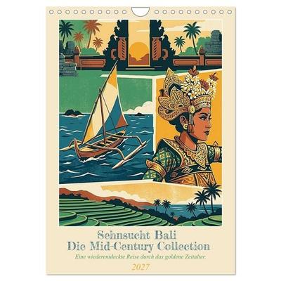 Sehnsucht Bali – Die Mid-Century Collection (Wandkalender 2027 DIN A4 hoch), CALVENDO Monatskalender