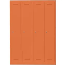 Garderobenschrank MonoblocTM | 4 Abteile - 603 orange