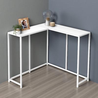 ZWYO HOSIMU "36"" Laminate Accent Table - Contemporary Corner Console with L-Shaped Design for Living Room & Bedroom"