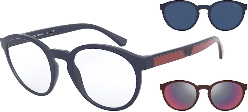 Giorgio Armani Brille Emporio Armani EA 4152 (56691W) + Clip on Herren