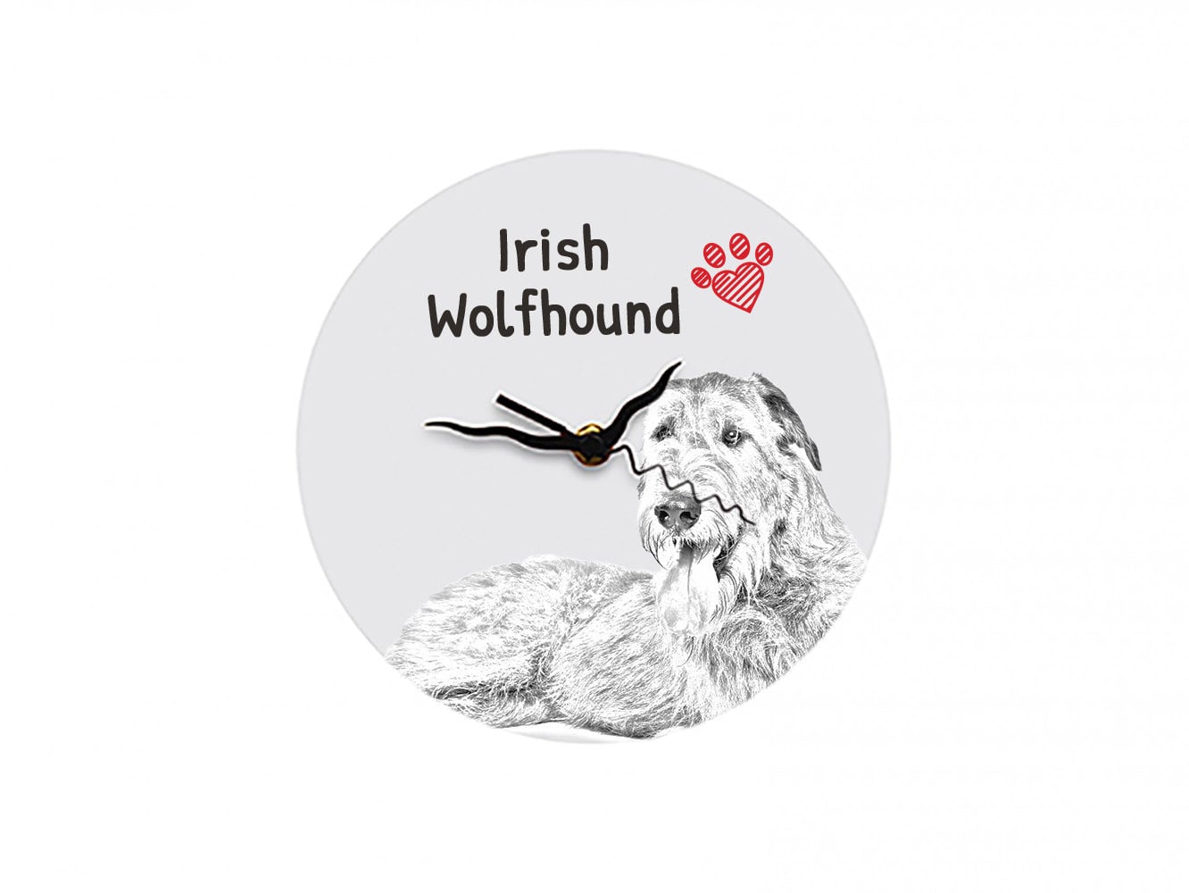 Art-Dog Wandklok Ierse wolfshond