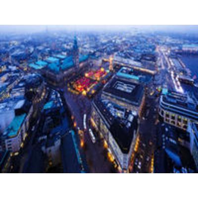 CALVENDO Puzzle Hamburger Innenstadt im Advent | 1000 Teile Lege-Größe 64x48cm Foto-Puzzle für glückliche Stunden