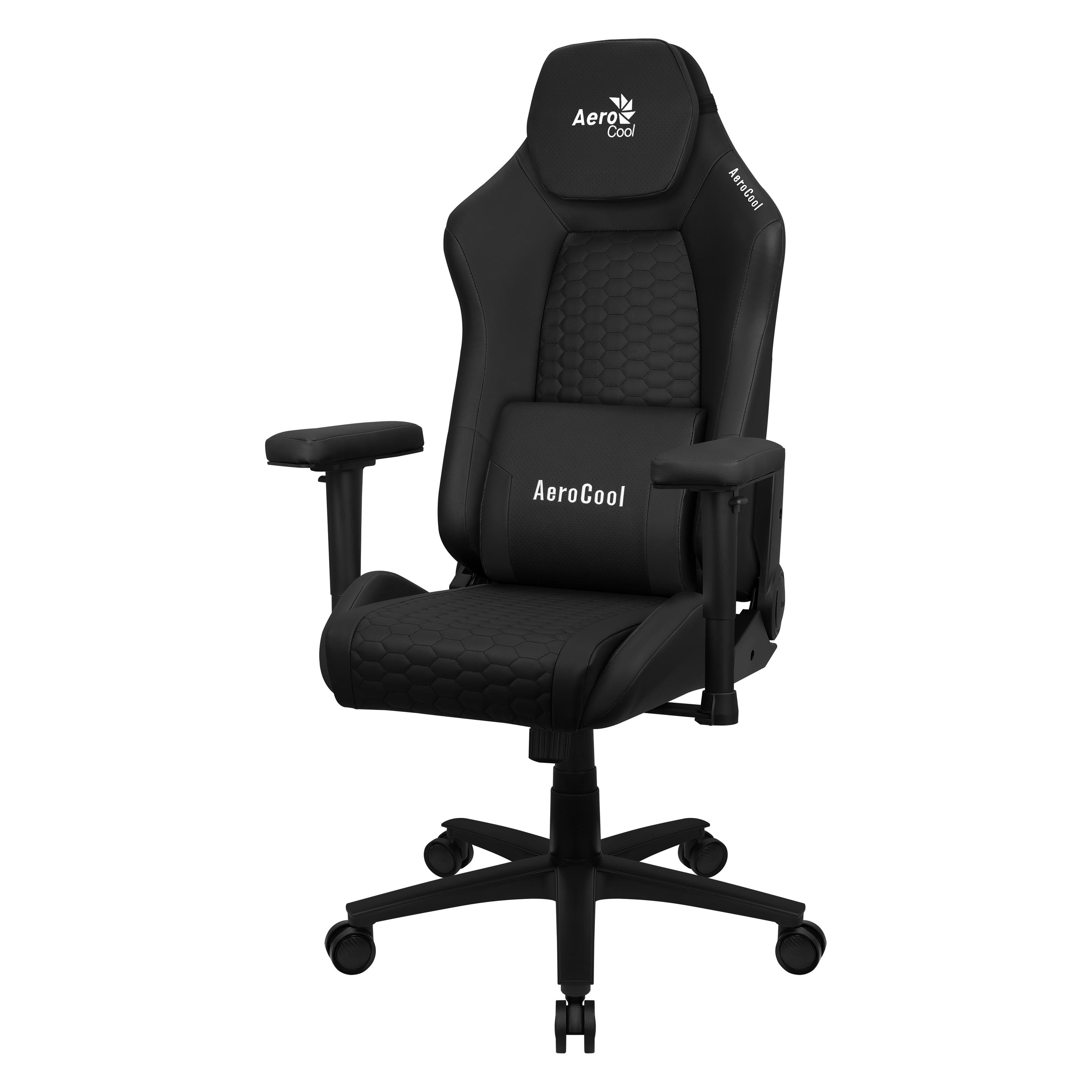 AeroCool CROWNBK Videospiel-Stuhl Universal-Gamingstuhl Gepolsterter Sitz (CROWNBK)