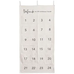 Adventskalender Vorfreude creme beige creme/schwarz 60x120 cm
